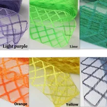 [IuBuFiGo] 1," 4,5 см хлопок кринолин оплетка Алмазная Вуалетка сетка ткань 100 ярдов/лот