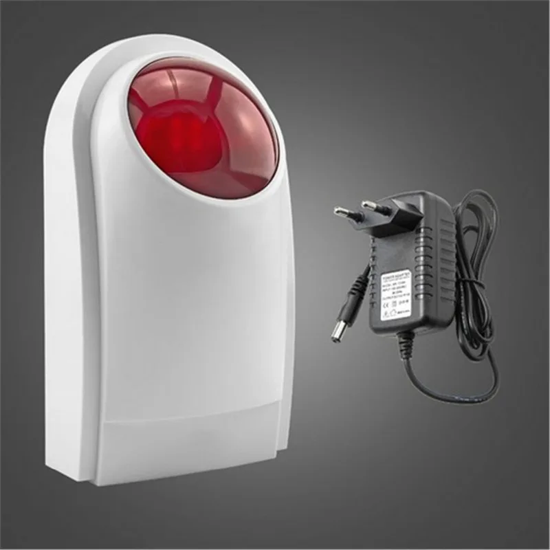 

DANMINI Wireless External Flash LED And Sound Alarm 433MHz/315MHz strobe Light siren sensor Alarm Work With GSM Home Security