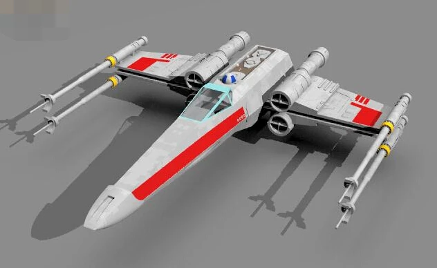 

Free shipping Paper Model Star Wars X WING X Fighter Airplane DIY Intellectual Development Toy