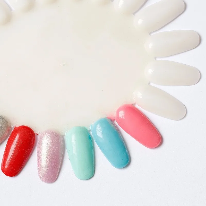 Ikonna False Nail 20 Tips Display Natural PVC Nail Color Chart Nail