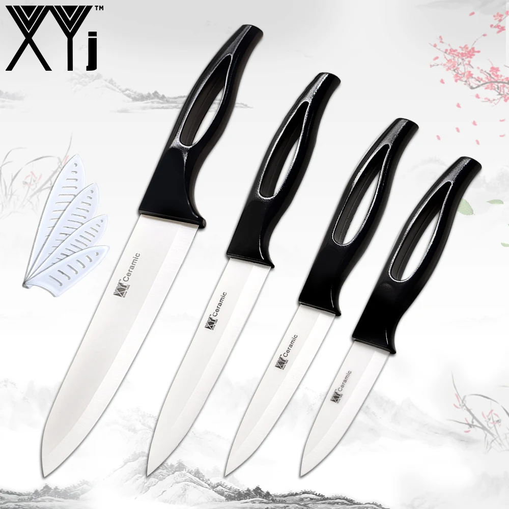 XYj Zirconium Oxide Ceramic Kitchen Knife Sets Meat Cleaver Paring
