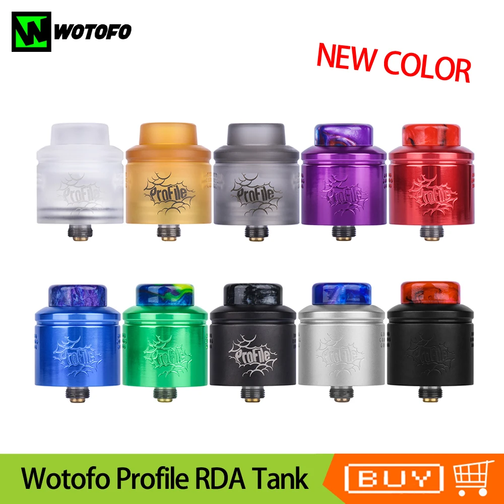 

NEW Color Original Wotofo Profile RDA Tank 24mm Rebuildable Dripping Atomzier Mesh Coil electronic cigarette RDA Vape Tank