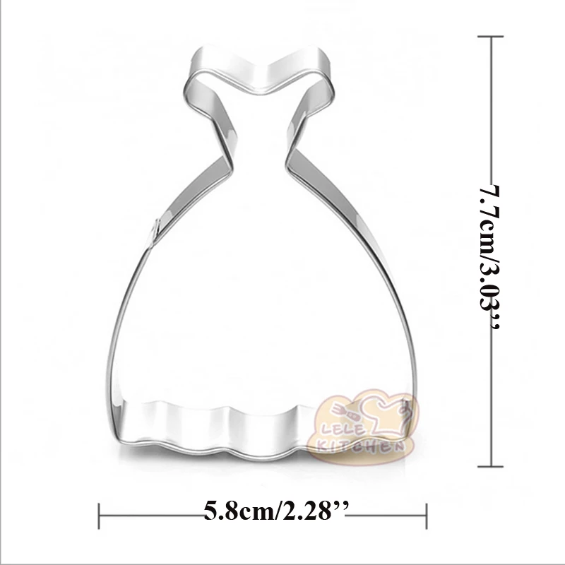 Свадебное платье металлические формочки для печенья пара помадка торт Декор принцесса кекс Шоколадное печенье плесень Кондитерская рептилия - Цвет: Christmas dress