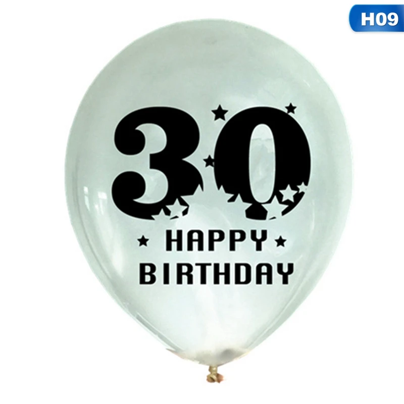 10 шт. на день рождения цифровой баллон латексный шар номер 20 30 40 50 60 лет 1-й 2-й день рождения украшения для детей - Цвет: 09