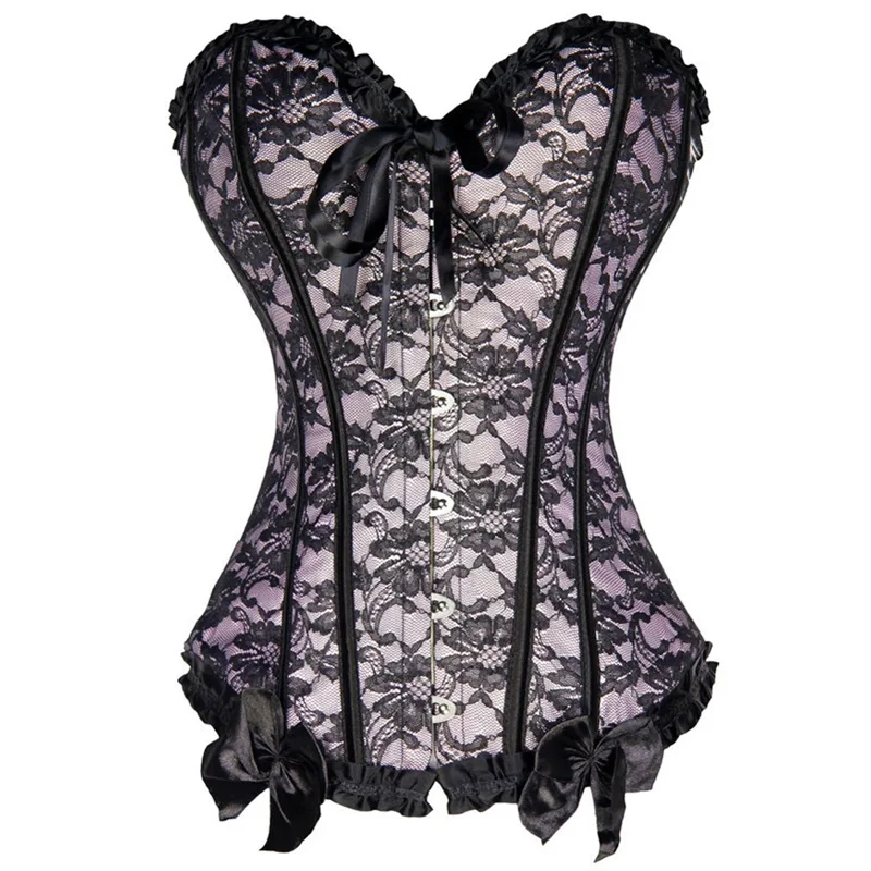 Plus Size 5XL 6XL Lace Shapers Women Tops Bodysuit Underwear Corset