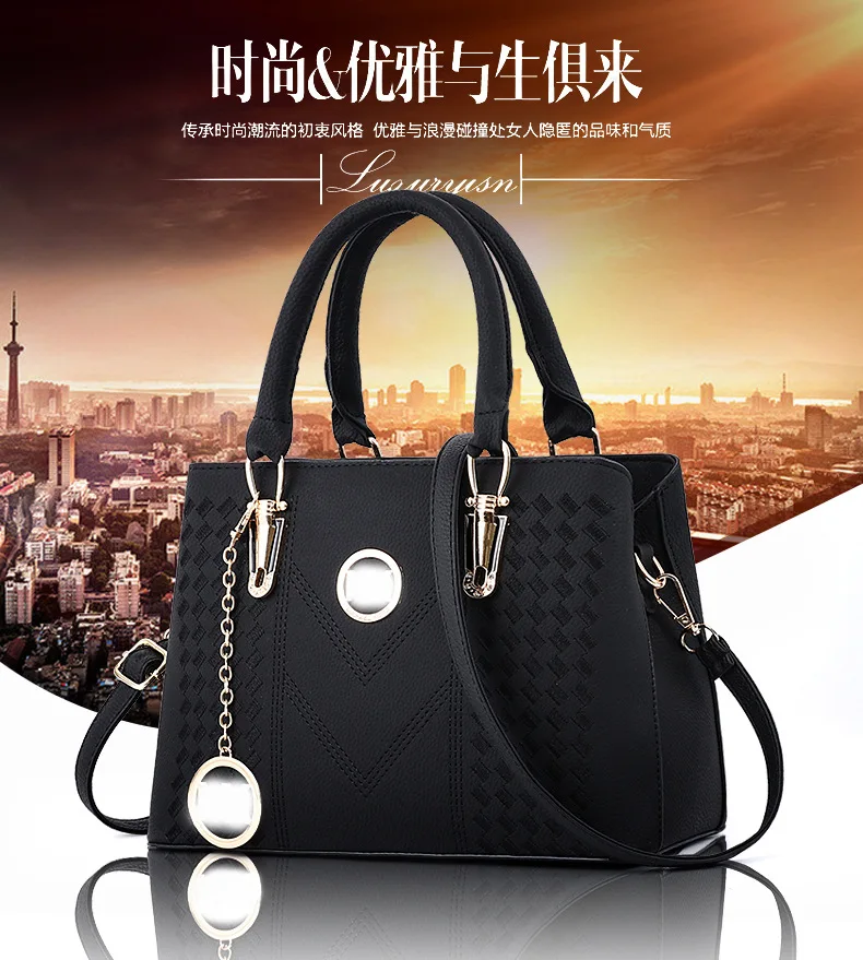 Черная брендовая модная женская сумка, женская кожаная сумка, винтажная сумка-мессенджер, сумки через плечо с буквами, женские сумки, сумки для женщин