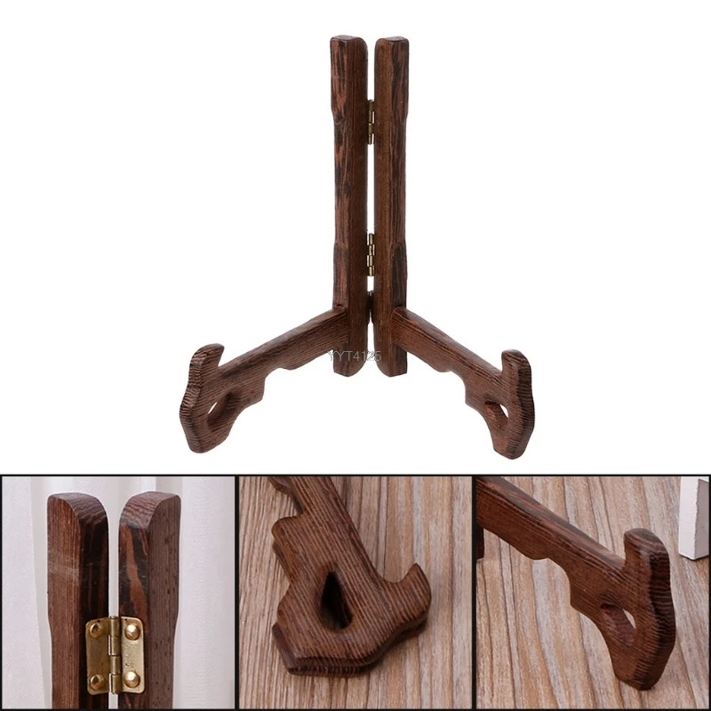 

Creative 5/6 Inch Tall Wood Display Stand Holder Easels For Plates Photos Tea Tray 2 Size