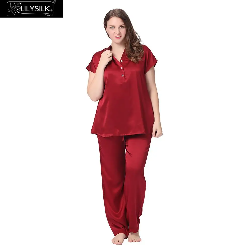 Lilysilk Silk Pajamas Couple Pajama Sets Women Plus Size 22 Momme