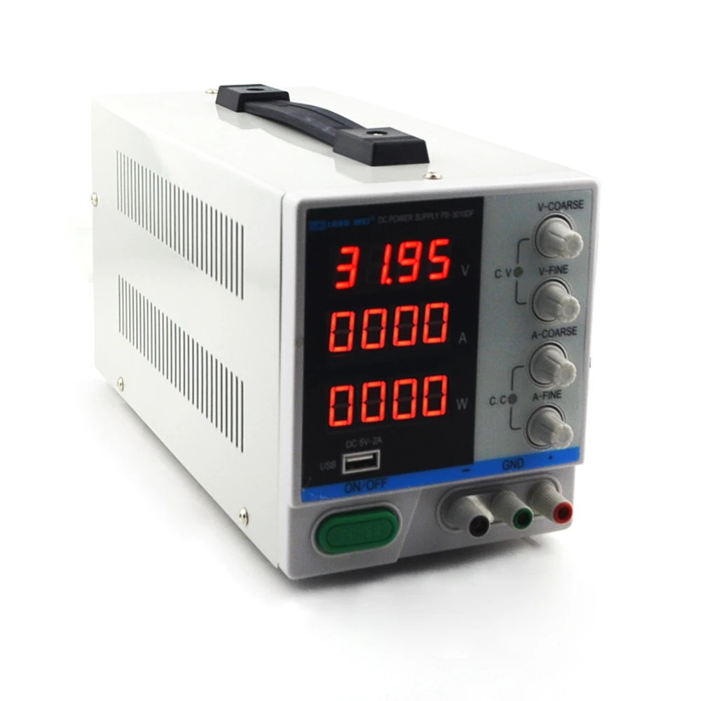 30V 10A PS-3010DF 4-разрядный дисплей лаборатория DC Регулируемый источник питания USB зарядка ремонтный переключатель блока питания