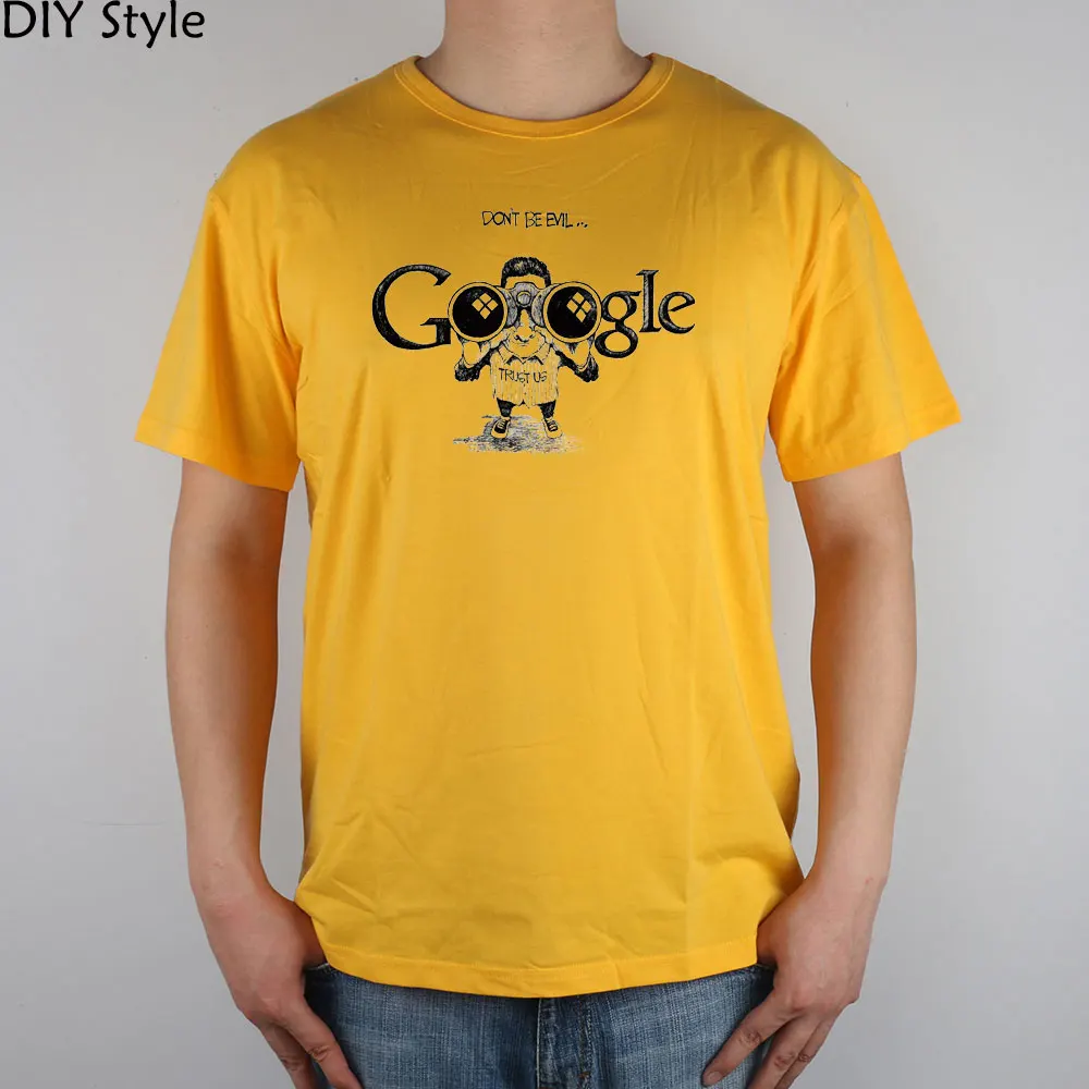 Футболка с надписью Don't BE EVIL peeping GOOGLE топ из хлопка и лайкры 1890 модная брендовая