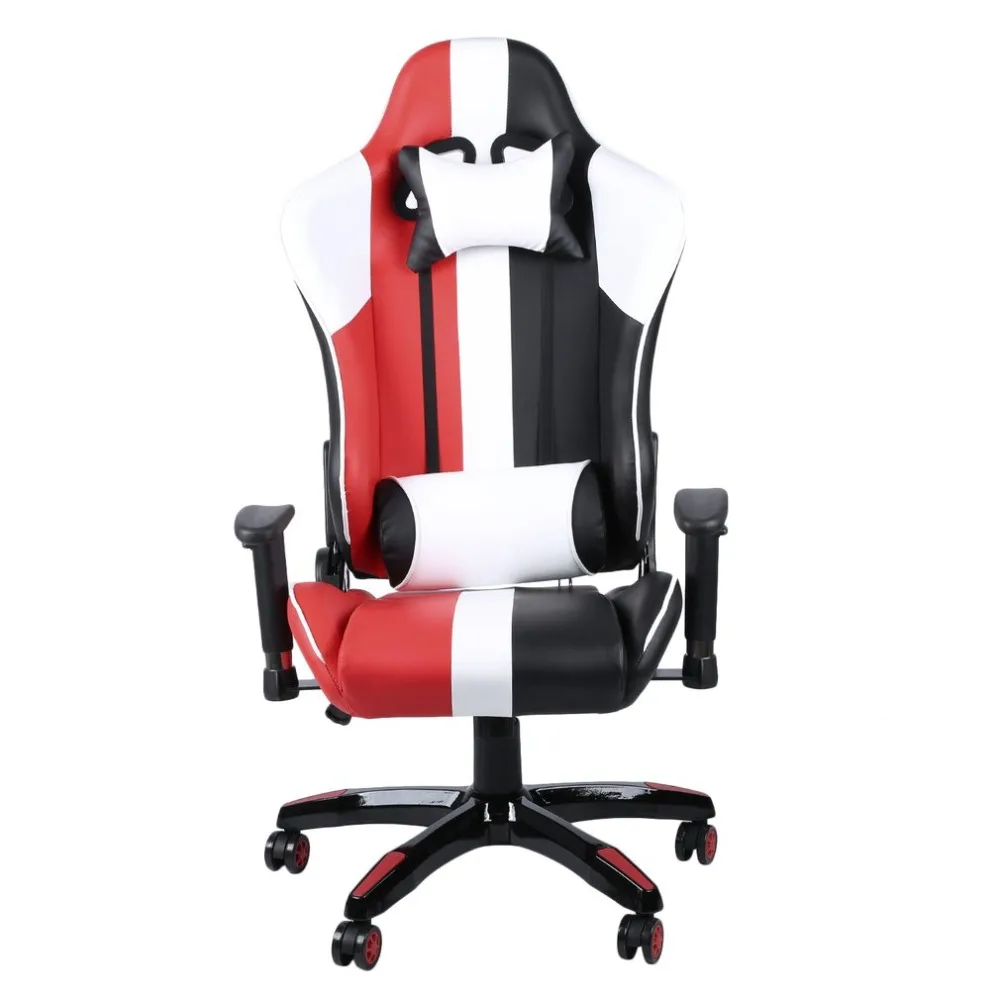 

360 Degree Swivel Streamlined Leather Office Chair High Back Lift Racing Chair Adjustable Home College Dorms Furniture