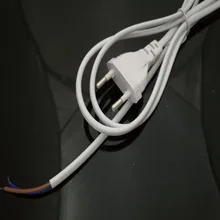 1,5 метровый кабель Европа стандартный кабель питания с выключателем Белый ЕС два круглых штекерного провода