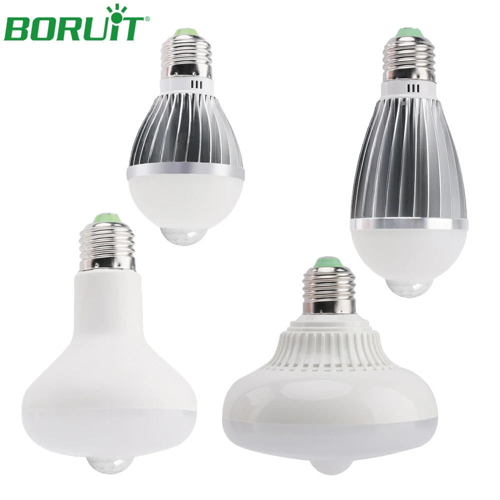 

BORUiT PIR Motion Sensor LED Light Bulb Lamp 5W 9W 12W E27 LED Bulb Smart Night Light Bedroom Wireless Corridor Stair Lights