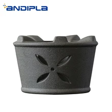 Винтажная грубая керамика, теплая Цветочная чайная плита ручной работы, керамическая Полочка для чайника, аксессуары для чайной церемонии, водная база для подогрева свечей