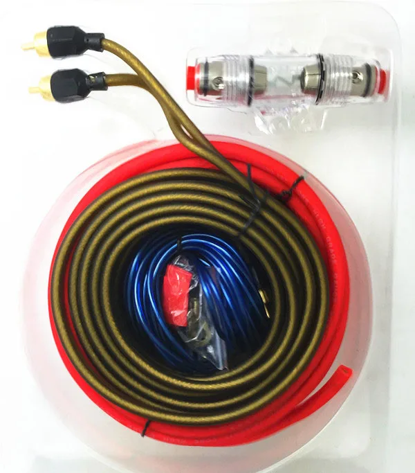 Разъем усилитель-сабвуфер Динамик Установка комплект провода, автомобильная аудиосистема 8GA Мощность кабель 60 держатель плавкого предохранителя