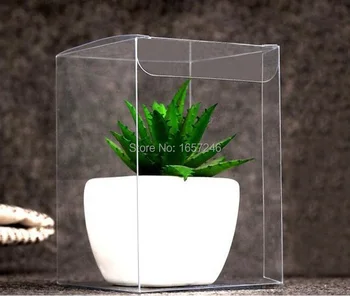 

100PCS 15*15*15cm Square Plastic Clear PVC Boxes Transparent Waterproof Gift Box Cases Packaging For Jewelry/Candy/Toys