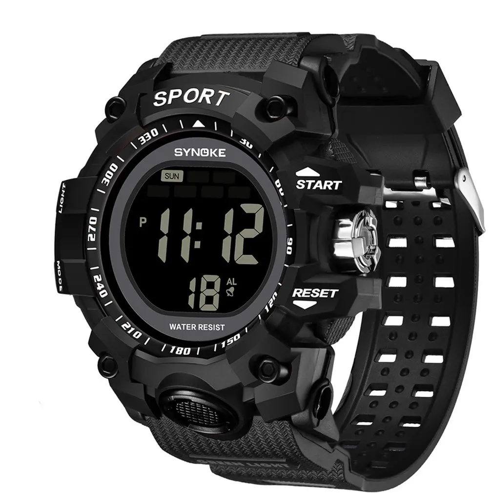 

SYNOKE 9008 Multifunctional Sports Watch Outdoor Alarm Clock Luminous LED Wristwatch 30M Waterproof Watch
