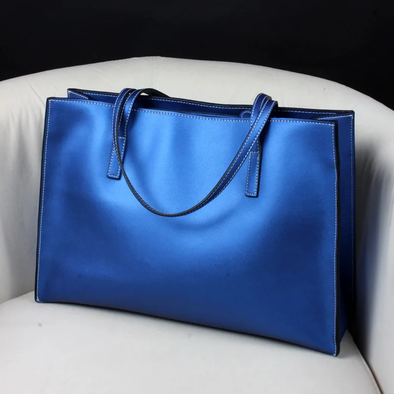 Women's new fashion European and American leather handbag Explosive large-capacity leather multi-color shoulder bag