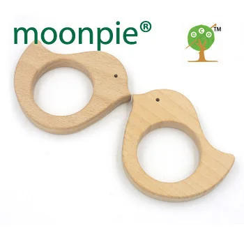 Sale SET OF 70*60mm 20pcs  Wooden Teether Bird beech Teether/Toy- All Natural- Wood Toy- Free Teether Clip EA60-1