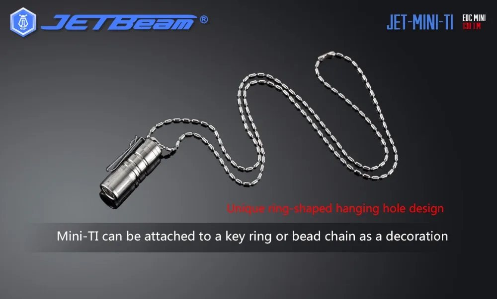 Jetbeam MINI-1 MINI-TI брелок фонарик XP-G2 светодиодный-130 люмен(есть аккумулятор 10180) EDC/Спорт на открытом воздухе/коллекционный фонарь
