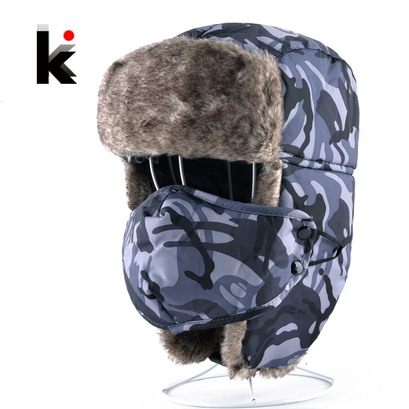 camo bomber hat