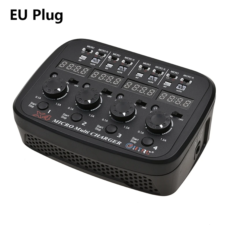 

Cheapest New HTRC X4 Multi Charger AC/DC Input for 1S Lipo Lihv Battery EU Plug