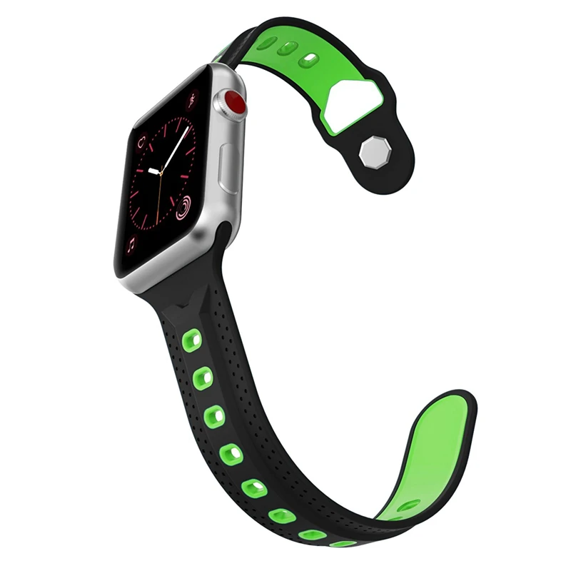 Bemorcabo для Apple Watch Band, мягкая силиконовая замена спортивный браслет ремешок браслет для iWatch Sport 38 мм 42 мм