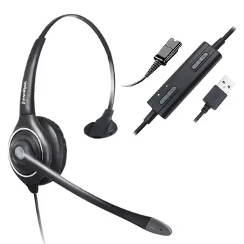 

USB Plug Corded Headphone for laptop,PC,computer, Call Center Noise Cancelling Headset With Adjustable Mic, Mute and Volume