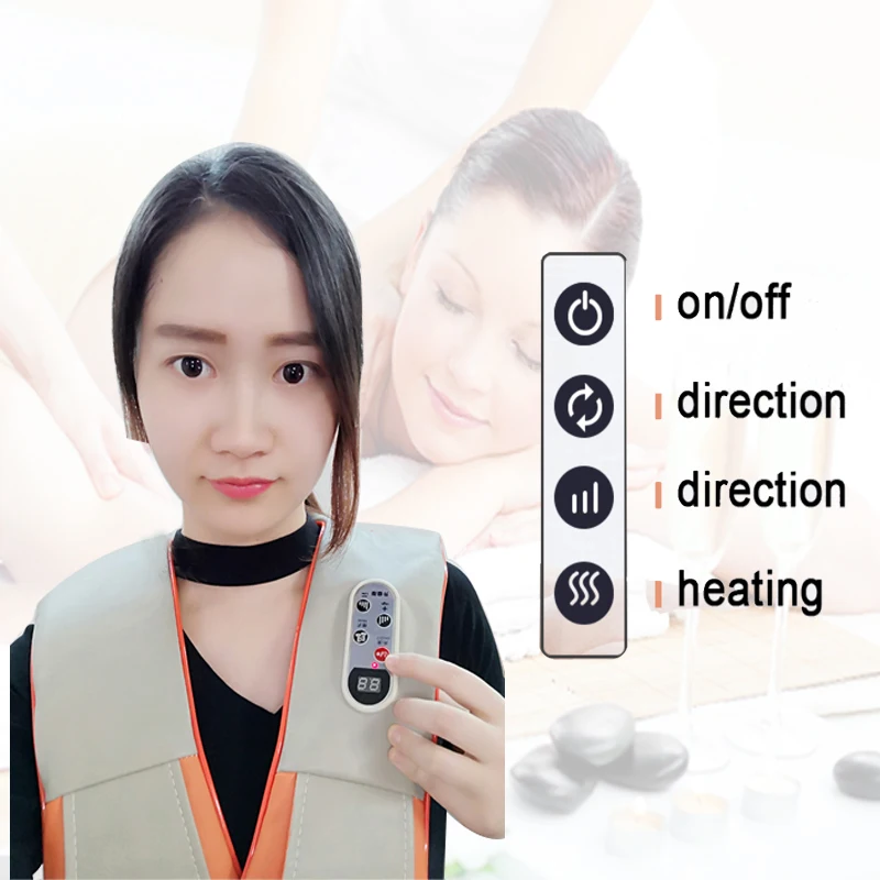 U-shaped electric infrared heating kneading family massager shiatsu back shoulder massager masseur for neck and body