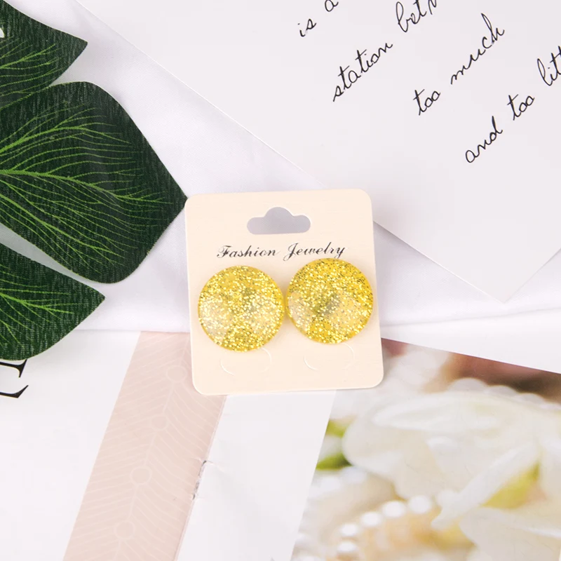 GuanLong Trendy Round Red Acrylic Earring for Women Fashion Jewelry Big Geometric Circle Resin Party Earrings 2019 New Brincos (4)