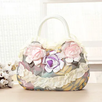 

1 Pcs Women Lady Handbag Zipper Flower Portable for Mobile Phone Keys Money New