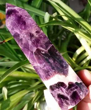 

155g NATURAL Dream Amethyst QUARTZ CRYSTAL WAND POINT HEALING