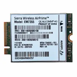 Gobi5000 EM7355 LTE/EVDO/к оператору сотовой связи HSPA WWAN карта NGFF Разблокировать 4G модуль для hp EliteBook 820 G1 840 G1850 G1 ZBook 14 15 SPS 704030-001 аккумулятор большой