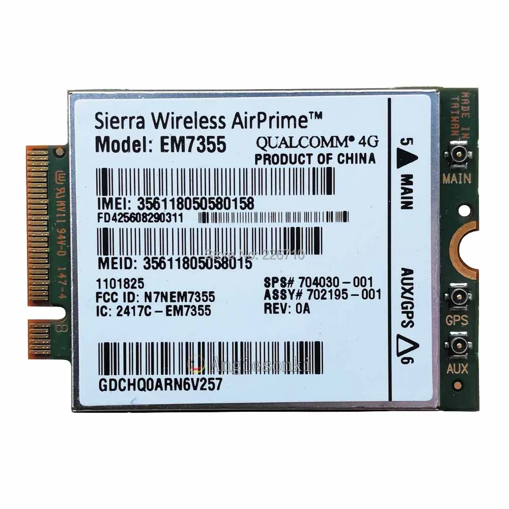 Gobi5000 EM7355 LTE/EVDO/HSPA WWAN NGFF карта разблокировки 4G модуль для HP EliteBook 820 G1 840 G1850 ZBook 14 15 SPS
