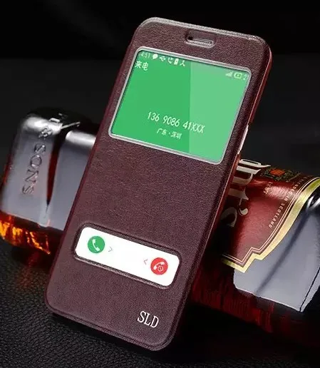 For Samsung J5 Case Cover Ultra-Thin Cute Slim Colorful Brand Window Flip Luxury Leather Galaxy J500 J500F |