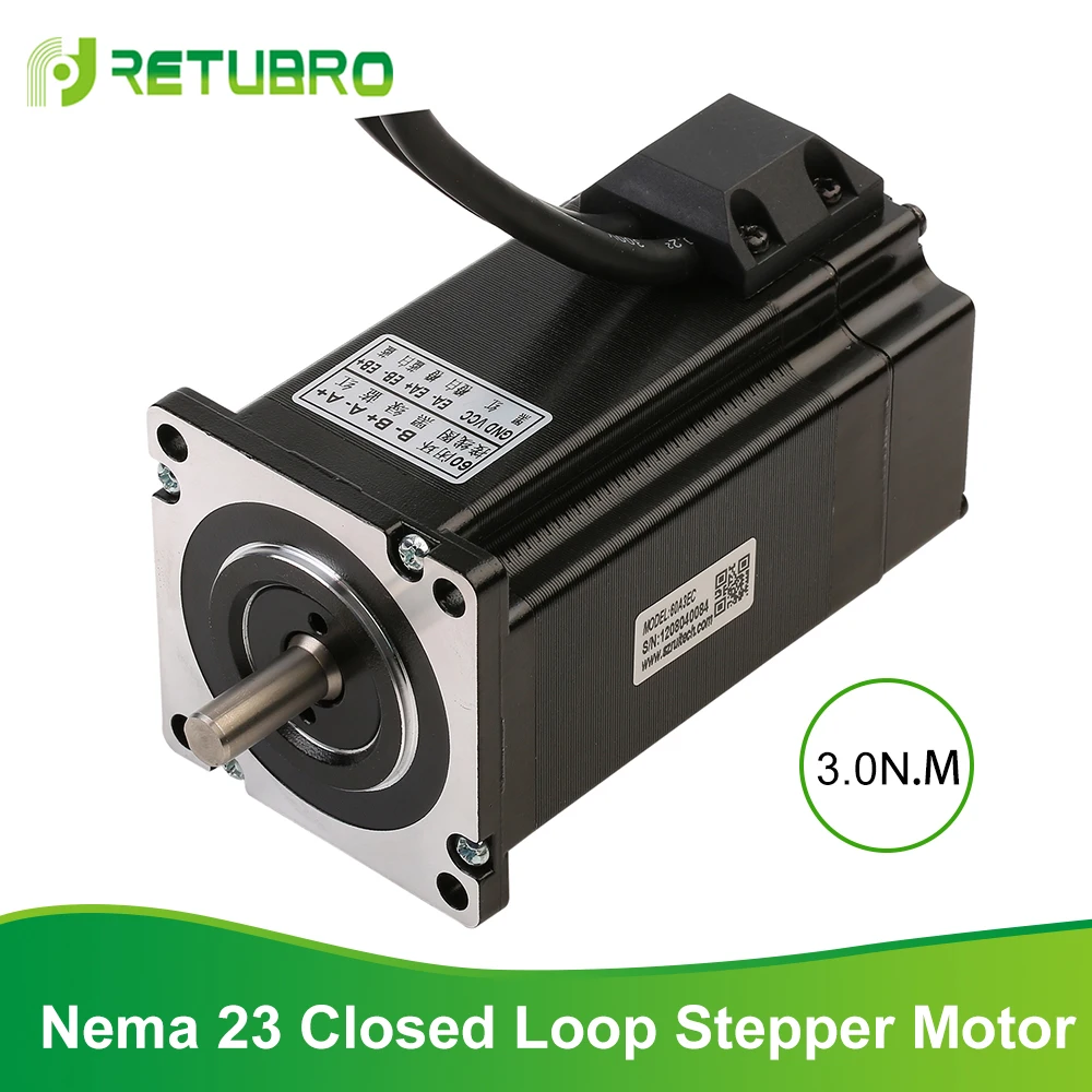 

60A3EC Stepper Servo Motor 3.0NM 2 Phase 5A hybrid Nema 23 425oz.in servo Stepping Motor closed loop for kit router cnc