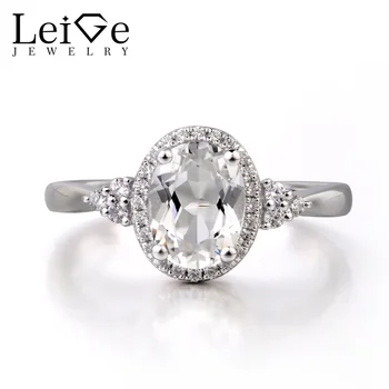 Leige Jewelry White Topaz Solid 925 Sterling Silver Ring Fine Gemstone Birthstone Oval Cut Engagement Wedding Ring for Her
Leige Jewelry White Topaz Solid 925 Sterling Silver Ring Fine Gemstone Birthstone Oval Cut Engagement Wedding Ring for Her