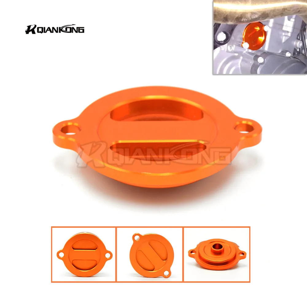 R QIANKONG CNC Aluminum  Refit Motorcycle Engine Oil Filter Cover Cap for KTM Duke 125 Duke 200 Duke 390 Duke 690 RC 200 390
