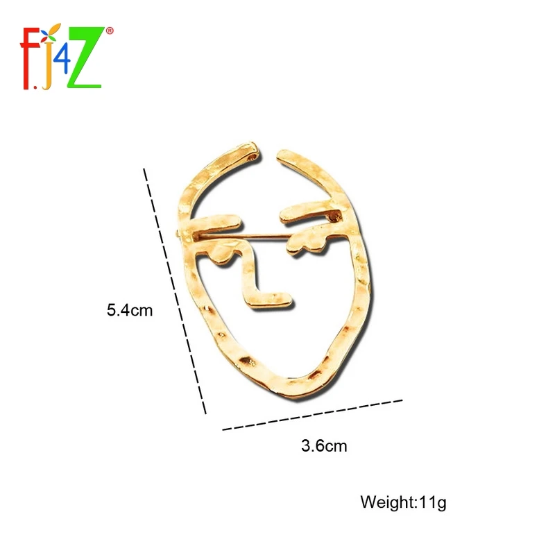 F. J4Z новые модные необычные броши для костюма с лицом, булавки для коктейльных, вечерние, украшения, высокое качество, оригинальные Броши из сплава