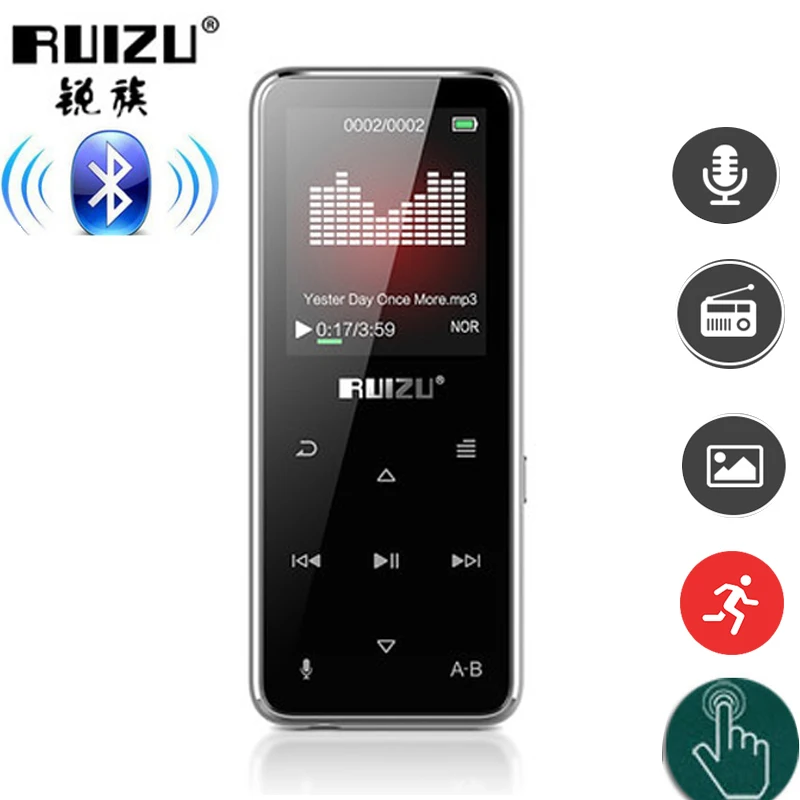 

Original RUIZU X16 English version Ultrathin MP3 Player with 8GB storage 1.9" Touch Screen Support PedoMeter/Voice Recording