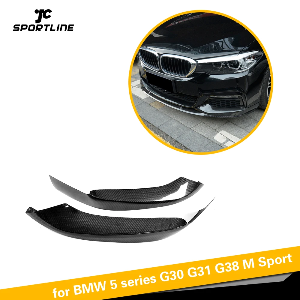

For BMW 5 Series G30 G31 G38 520i 530i 540i M Sport 2017 - 2019 Front Bumper Lip Splitters Apron Winglets Carbon Fiber / FRP
