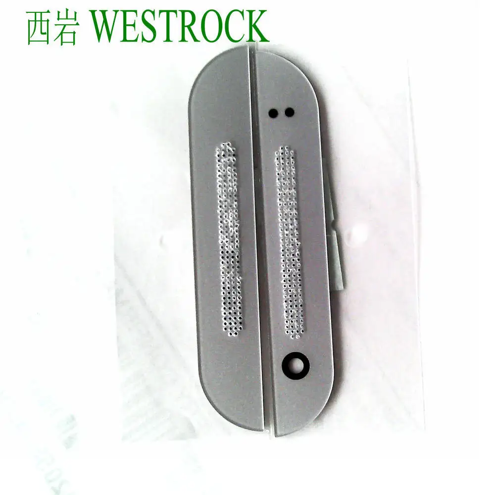 Westrock новая верхняя Нижняя крышка для htc One Mini 2-M8 Mini передняя сторона корпус динамик колпачок для гриля - Цвет: silver