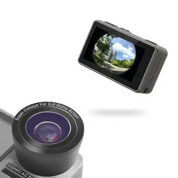 

180 Degree External Optical Glass Lenses Fish Eye Lens For DJI OSMO ACTION Underwater Action Camera Accessories