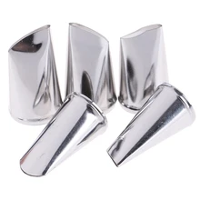 5 шт. новые стальные глазурные Трубопроводы Насадки торт крем декор для капкейков кондитерский инструмент Лепестки розы металлические насадки для сливок инструменты для украшения торта