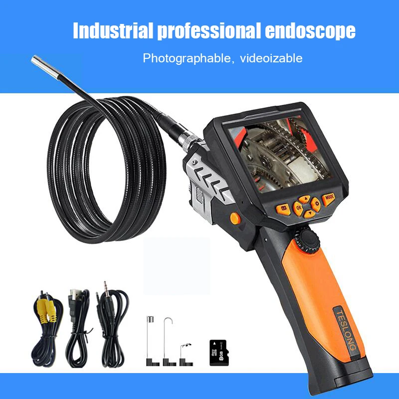  Car Maintenance Pipeline Industrial Endoscope HD Camera Auto Repair Detection 7.6mm Waterproof Prob