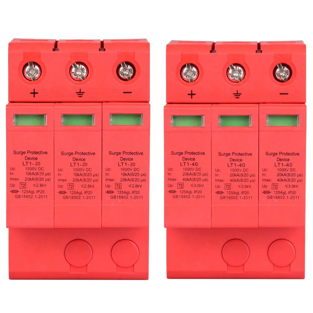 

3P 3.0KV DC Power Surge Proterctor Arrester Device for L-ightning P-rotection safty NEW