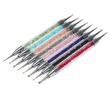 Best Deal Good Quality New 8Pcs/Set Nail Art Dotting Paint Pen Rhinestone Strap For Nail Salon Decorating Tool