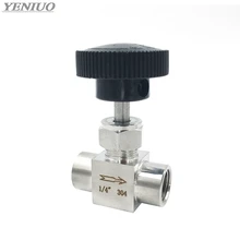 SS 304 клапан из нержавеющей стали 1/" 1/4" 3/" 1/2" BSP с одинаковой внутренней резьбой контроль потока запорный игольчатый клапан