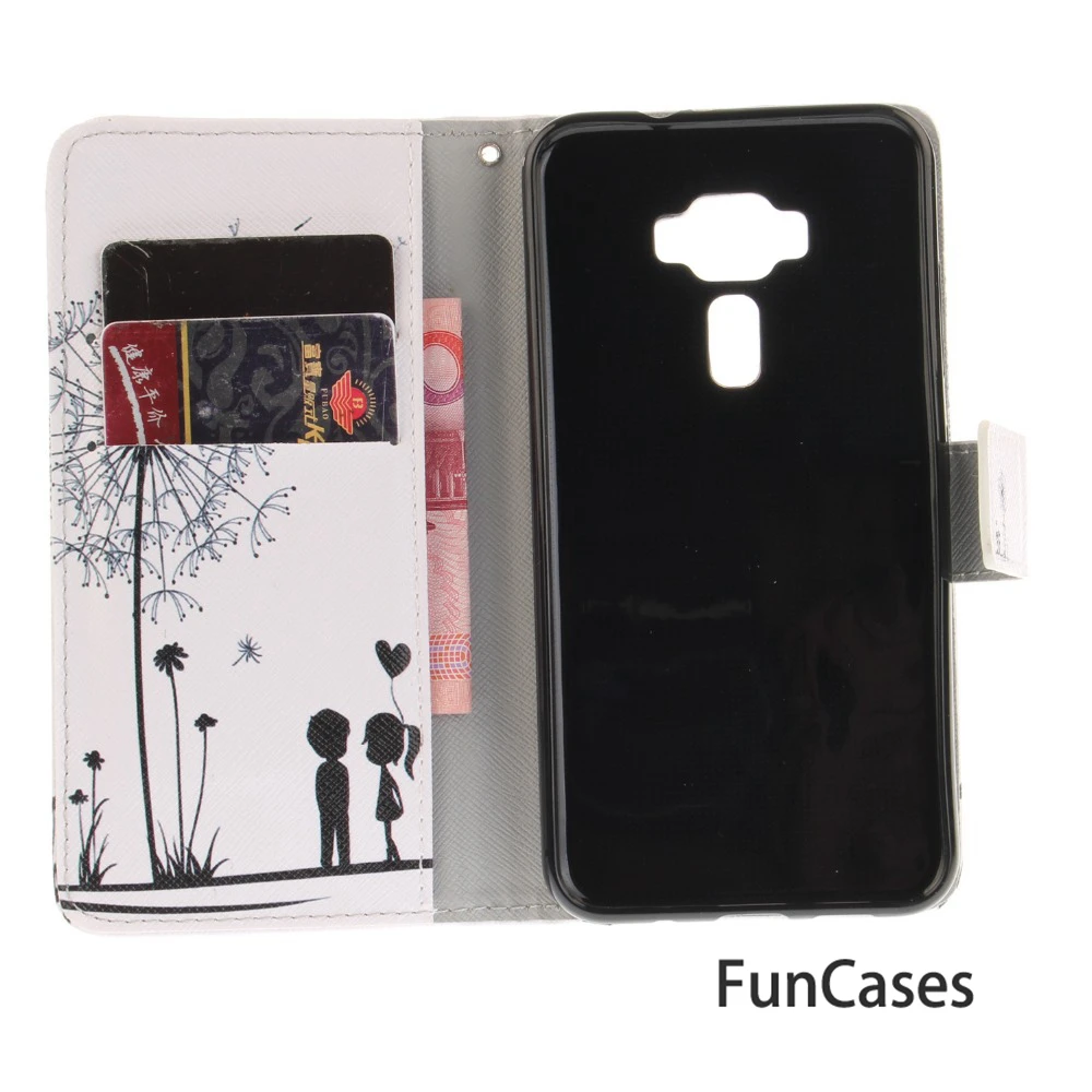 Stand Case For coque ZenFone 3 ZE520KL Case For Asus Zenfone 3 Case ZE520KL 5.2 inch + Card Holders Protect skal Accessory