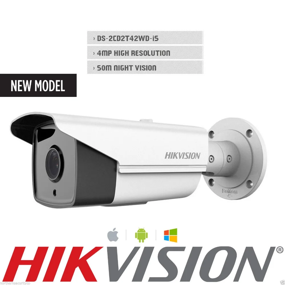 4MP Multi Language IR Bullet Network IP Camera In stock English Version IP Camera DS-2CD2T42WD-I5 Support H.264+ WDR Function